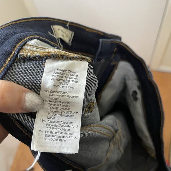 Madewell 9in high rise skinny dark blue wash stretch jeans size US 27 - Picture 5 of 7